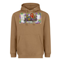 Toasted Coconut Mardi Gras Truck And Fleur De Lis Crawfish Heavyweight Hoodie - RanaPortraitStore