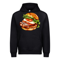Black American hamburger Urban Hoodie - AdoDesignShop