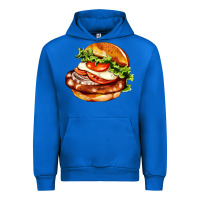Cobalt American hamburger Urban Hoodie - AdoDesignShop
