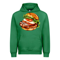 Emerald American hamburger Urban Hoodie - AdoDesignShop