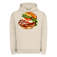 Pigment French Oak American hamburger Urban Hoodie - AdoDesignShop