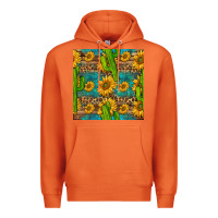 Carrot sunflower and cactus seamless pattern Premium Hoodie - BundleAndBundleShop
