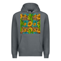 Rock sunflower and cactus seamless pattern Premium Hoodie - BundleAndBundleShop