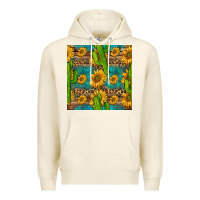 Tofu sunflower and cactus seamless pattern Premium Hoodie - BundleAndBundleShop