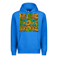 True Royal sunflower and cactus seamless pattern Premium Hoodie - BundleAndBundleShop