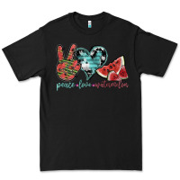 Black peace love watermelon Premium Tee - SublimationCraftShop