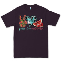 Plum peace love watermelon Premium Tee - SublimationCraftShop