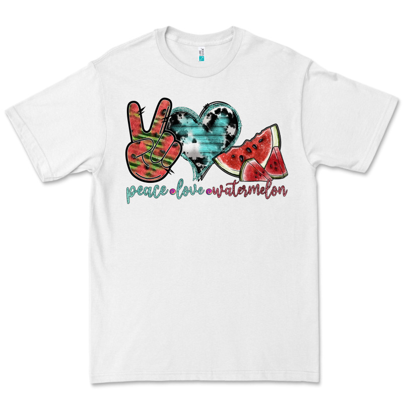 Peace Love Watermelon Premium Tee by SublimationCraftShop | Teevron