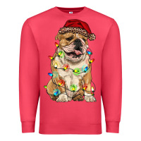 Cardinal christmas bulldog Premium Sweatshirt - RanaPortraitStore