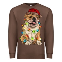 Chestnut christmas bulldog Premium Sweatshirt - RanaPortraitStore