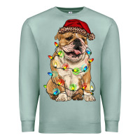 Seafoam christmas bulldog Premium Sweatshirt - RanaPortraitStore
