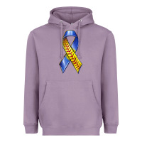 Lavender down syndrome ribbon softball Heavyweight Hoodie - texasbilliewilder