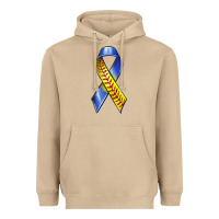 Mushroom down syndrome ribbon softball Heavyweight Hoodie - texasbilliewilder