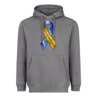 Storm down syndrome ribbon softball Heavyweight Hoodie - texasbilliewilder