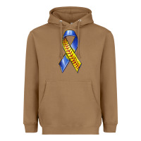 Toasted Coconut down syndrome ribbon softball Heavyweight Hoodie - texasbilliewilder