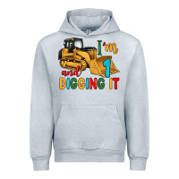 Heather Grey i'm 1 and digging it Urban Hoodie - Artiststas