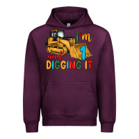 Mauve Wine i'm 1 and digging it Urban Hoodie - Artiststas