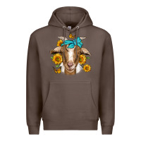 Coffee sunflower bandana goat Premium Hoodie - Jasminsmagicworld