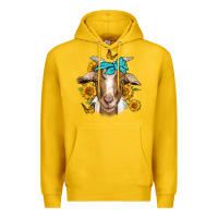 Lemon sunflower bandana goat Premium Hoodie - Jasminsmagicworld