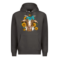 Smoke sunflower bandana goat Premium Hoodie - Jasminsmagicworld