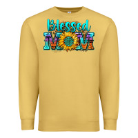Antique Gold blessed mom sunflower Premium Sweatshirt - Zillion Design Studio
