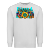Dove Grey blessed mom sunflower Premium Sweatshirt - Zillion Design Studio