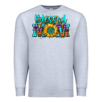 Heather Grey blessed mom sunflower Premium Sweatshirt - Zillion Design Studio