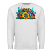Oatmeal Heather blessed mom sunflower Premium Sweatshirt - Zillion Design Studio