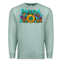 Seafoam blessed mom sunflower Premium Sweatshirt - Zillion Design Studio