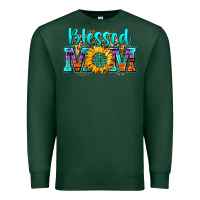Sports Green blessed mom sunflower Premium Sweatshirt - Zillion Design Studio