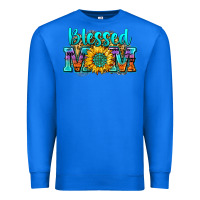 True Royal blessed mom sunflower Premium Sweatshirt - Zillion Design Studio