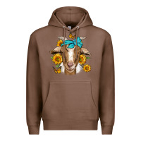 Chestnut sunflower bandana goat Premium Hoodie - Jasminsmagicworld