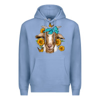 Colony Blue sunflower bandana goat Premium Hoodie - Jasminsmagicworld