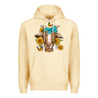 Pina Colada sunflower bandana goat Premium Hoodie - Jasminsmagicworld