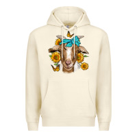 Sandshell sunflower bandana goat Premium Hoodie - Jasminsmagicworld
