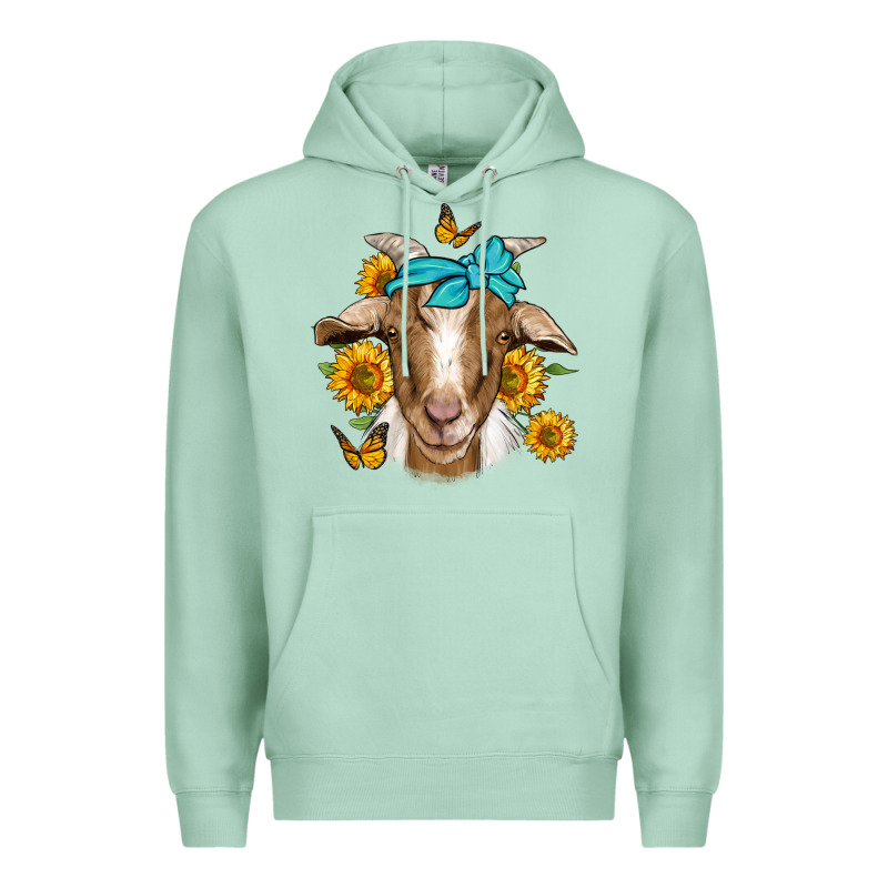 Sunflower Bandana Goat Premium Hoodie by Jasminsmagicworld | Teevron