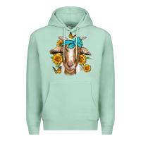 Seafoam sunflower bandana goat Premium Hoodie - Jasminsmagicworld