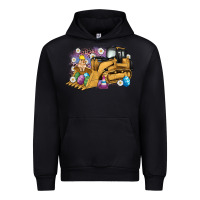 Black easter bulldozer bunny egg leopard Urban Hoodie - Artiststas