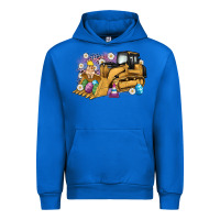 Cobalt easter bulldozer bunny egg leopard Urban Hoodie - Artiststas