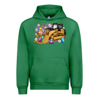 Emerald easter bulldozer bunny egg leopard Urban Hoodie - Artiststas