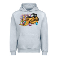 Heather Grey easter bulldozer bunny egg leopard Urban Hoodie - Artiststas