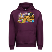 Mauve Wine easter bulldozer bunny egg leopard Urban Hoodie - Artiststas