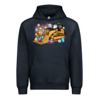 Navy easter bulldozer bunny egg leopard Urban Hoodie - Artiststas