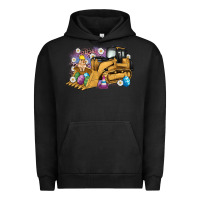 Pigment Black easter bulldozer bunny egg leopard Urban Hoodie - Artiststas