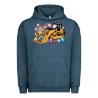Pigment Midnight Navy easter bulldozer bunny egg leopard Urban Hoodie - Artiststas