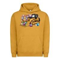 Pigment Peanut Butter easter bulldozer bunny egg leopard Urban Hoodie - Artiststas