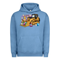 Pigment Pebble Blue easter bulldozer bunny egg leopard Urban Hoodie - Artiststas