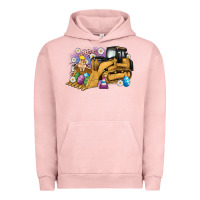 Pigment Salmon easter bulldozer bunny egg leopard Urban Hoodie - Artiststas