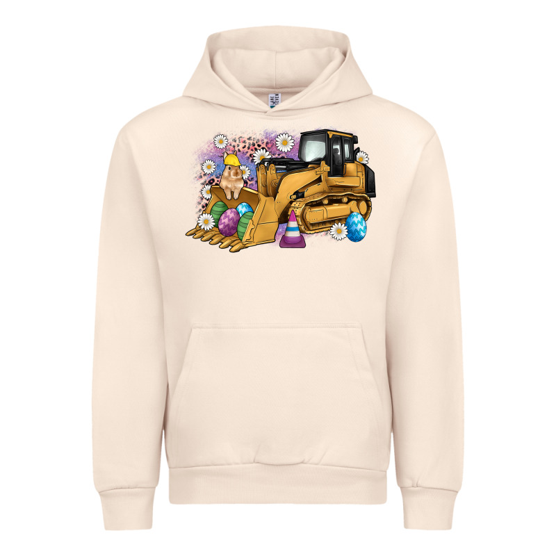 Easter Bulldozer Bunny Egg Leopard Urban Hoodie by Artiststas | Teevron