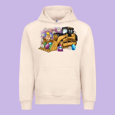 Easter Bulldozer Bunny Egg Leopard Urban Hoodie Designed By Artiststas